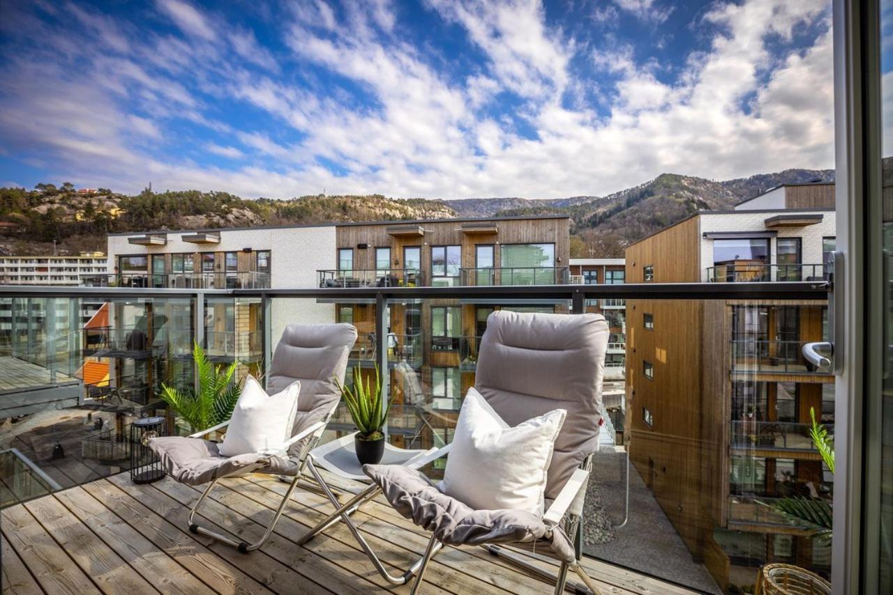 New Penthouse Apartment With Sea View In Bergen Centrum ภายนอก รูปภาพ